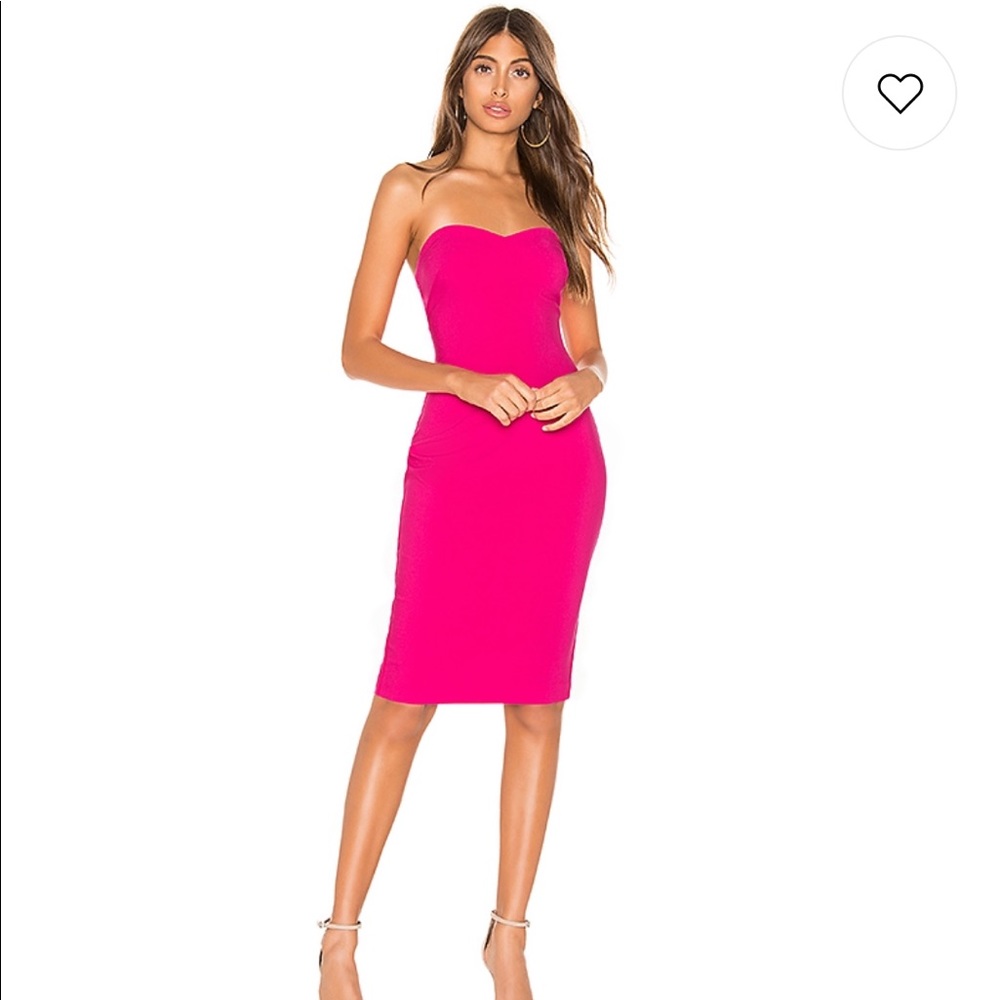 Likely strapless pink dress